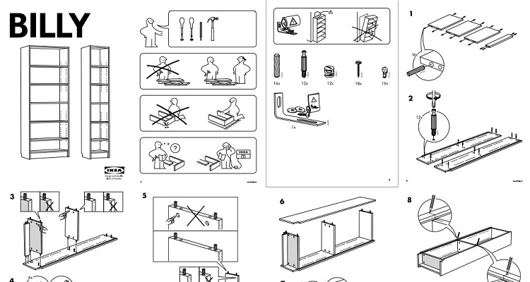Intrucciones estanteria Billy IKEA