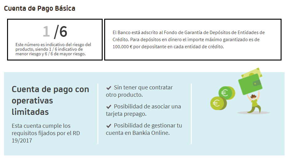Cuenta de Pago Básica de Bankia