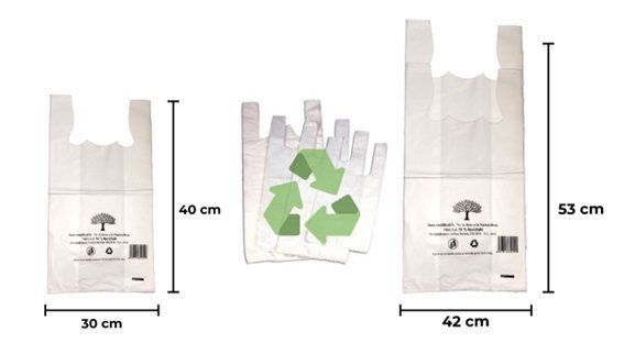 Bolsas de plástico reciclado (Fte La Tienda del Rollo)