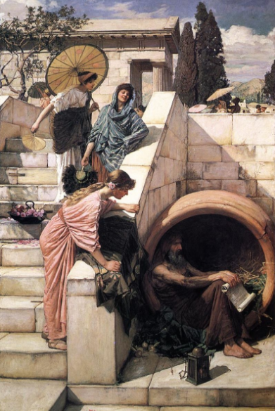 Diógenes de Sinope por John William Waterhouse 1882