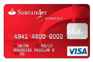 Tarjeta de débito Santander